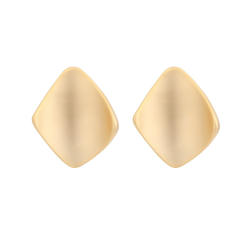 Matte gold color clip on earrings