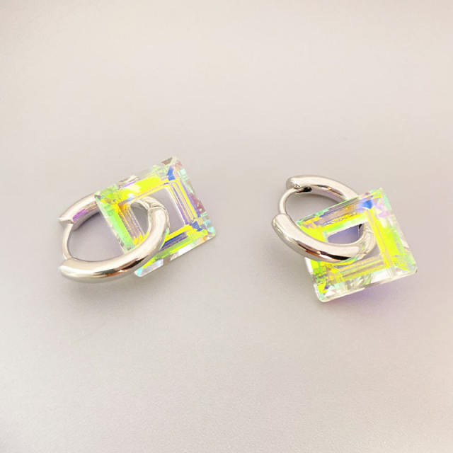 Occident fashion resin square cute earrings