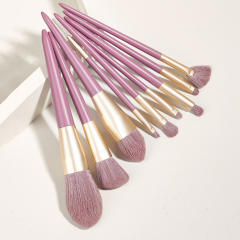 9pcs pink purple color makeup brushes set