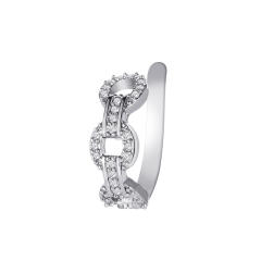 Diamond lock hollow ear cuff