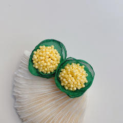 Summer handmade mesh seed beaded ear studs