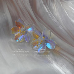 INS AB color bloom flowerr ear studs