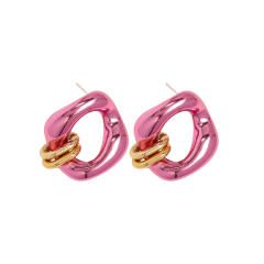 INS popular geometric chain earrings
