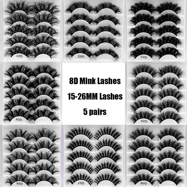 5 pair false eyelashes