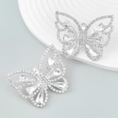 Diamond butterfly women earrings