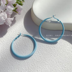 Light blue color sereis summer korean fashion ear studs
