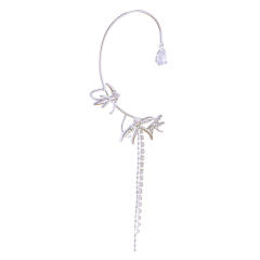 Korean fashion cubic zircon tassel ear wrap
