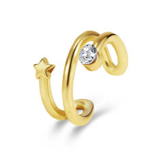Fashion pearl rhinestone alloy ear cuff