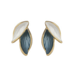 Color leaf chic clip on earrings