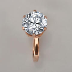 Tiny star triangle crown diamond ear cuff