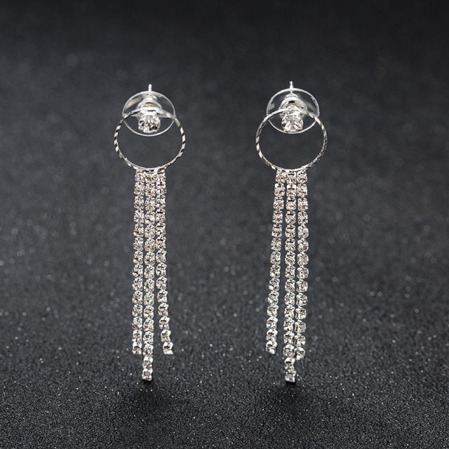 Personality geometric tassel earrings