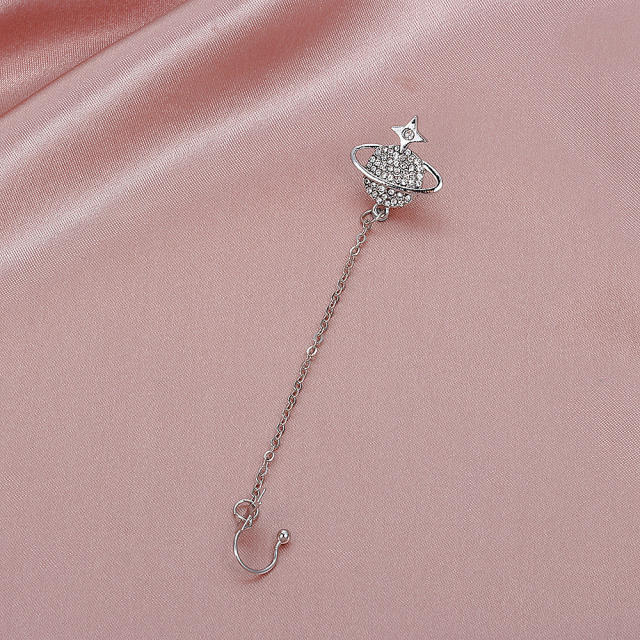 One piece diamond planet star ear cuff