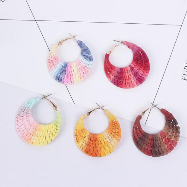 Handmade national trend hoop earrings