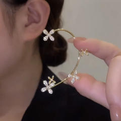 Diamond Flower wrap cartilage earrings