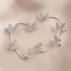 Diamond butterfly ear wrap
