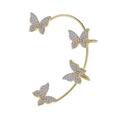 Diamond butterfly ear wrap