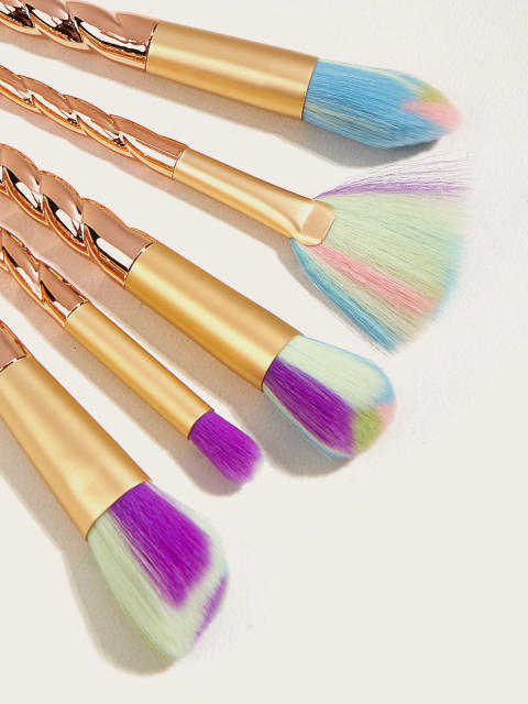 5pcs rose gold color spridal makeup brush set