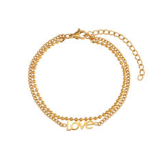 INS dainty layer stainless steel bracelet