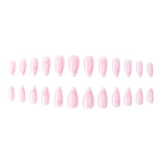 Sweet pink heart dropped false nails for women