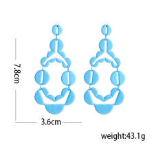 2022 personality green blue color dangle earrings