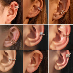 Diamond C shape ear cuff