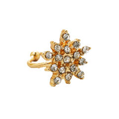 Diamond snowflake ear cuff