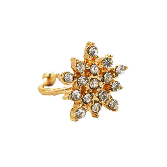Diamond snowflake ear cuff