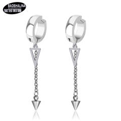 Black triangle titanium steel tassel ear clip
