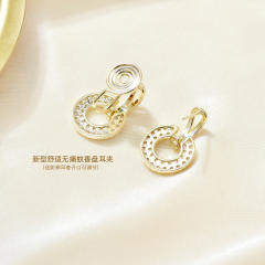 Diamond ring clip on earrings