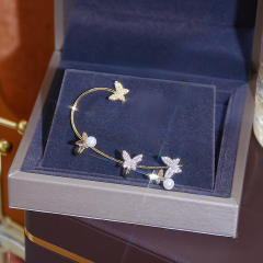 Delicate pave setting butterfly ear wrap