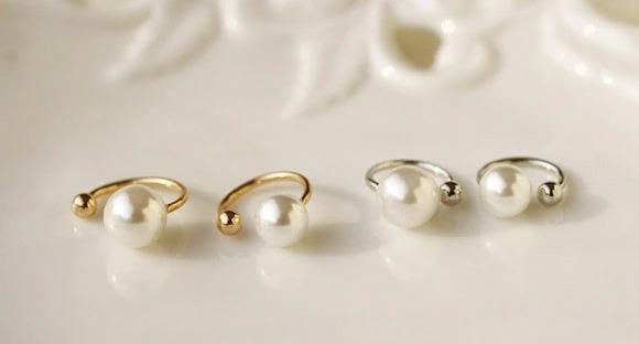 Popular pearl U shape ear cuff