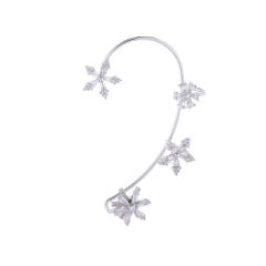 Tiktok hot sale cubic zircon flower ear wrap
