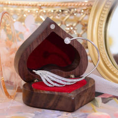 Diamond feather ear wrap