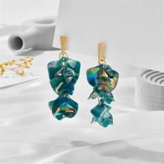Acrylic petal summer dangle earrings