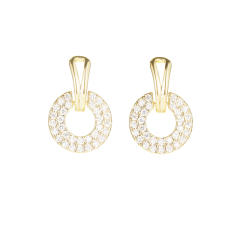 Diamond ring clip on earrings