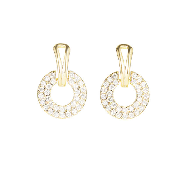 Diamond ring clip on earrings