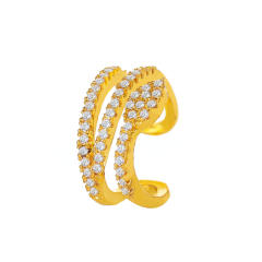 Diamond snake hollow ear cuff