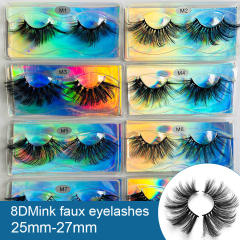 8D artificial mink hair false eyelashes