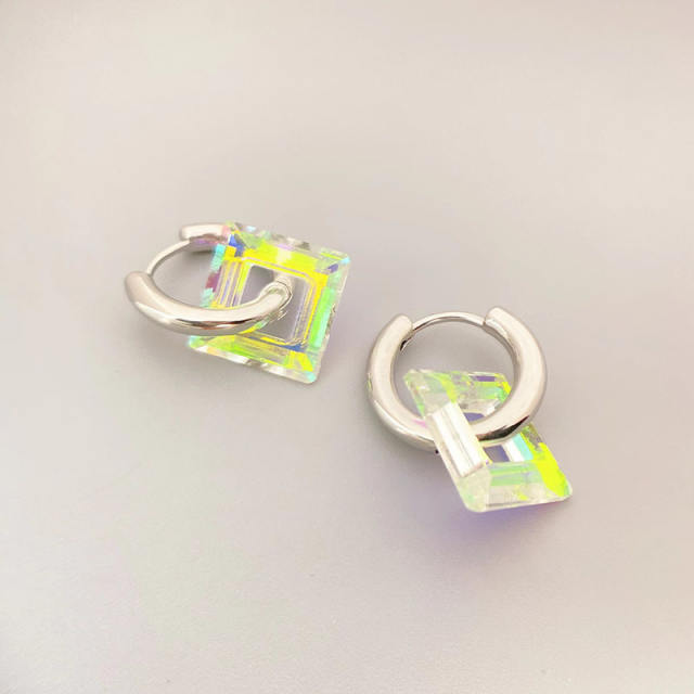 Occident fashion resin square cute earrings
