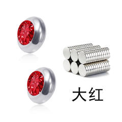 Colorful diamond titanium steel unisex earrings