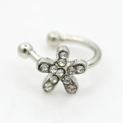 U shape diamond bow ear cuff