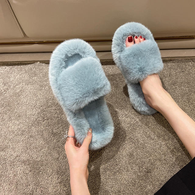 2022 fluffy slippers for women