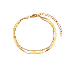 INS dainty layer stainless steel bracelet
