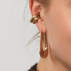Simple alloy ear cuff 2 pcs set