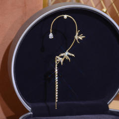 Korean fashion cubic zircon tassel ear wrap