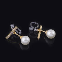 Pearl clip on earrings