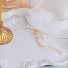 Korean fashion pearl beaded tassel ear wrap