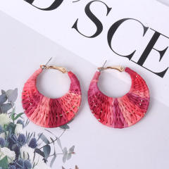 Handmade national trend hoop earrings