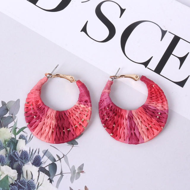 Handmade national trend hoop earrings
