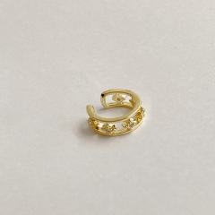 Cubic zirconia diamond ear cuff